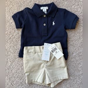 Ralph Lauren baby polo/shorts set & sweater